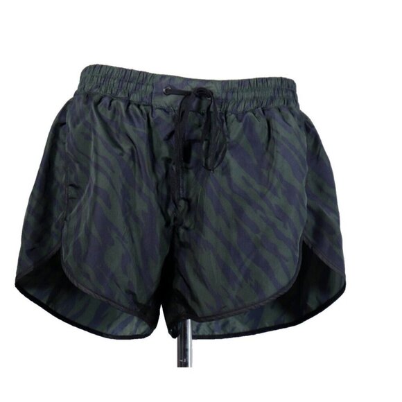 The Upside Women's 6 Green Blue Running Shorts Camo Casual Athletic Drawstring - Picture 8 of 8